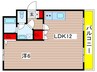 スカイシティ５番館 1LDKの間取り