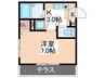 セフィラクボタＣ 1Kの間取り