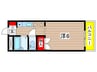 ヴァンセーヌ今村　Ａ棟 1Rの間取り