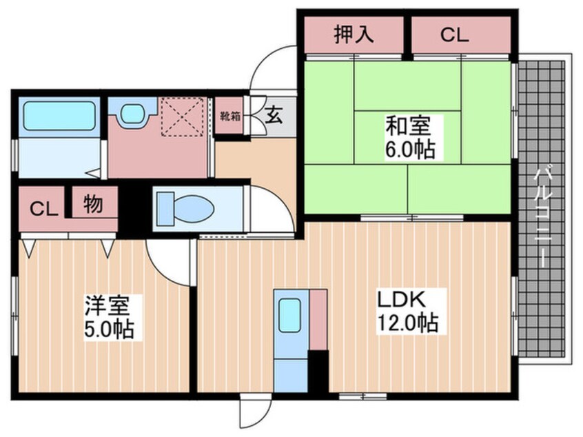 間取図 ビレッジＵⅡ番館