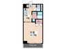 ベラ福本 1Kの間取り