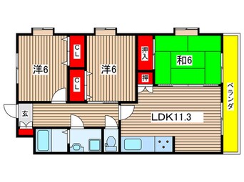 間取図 フェリス倉本