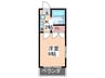 パステルクボ１５ 1Kの間取り
