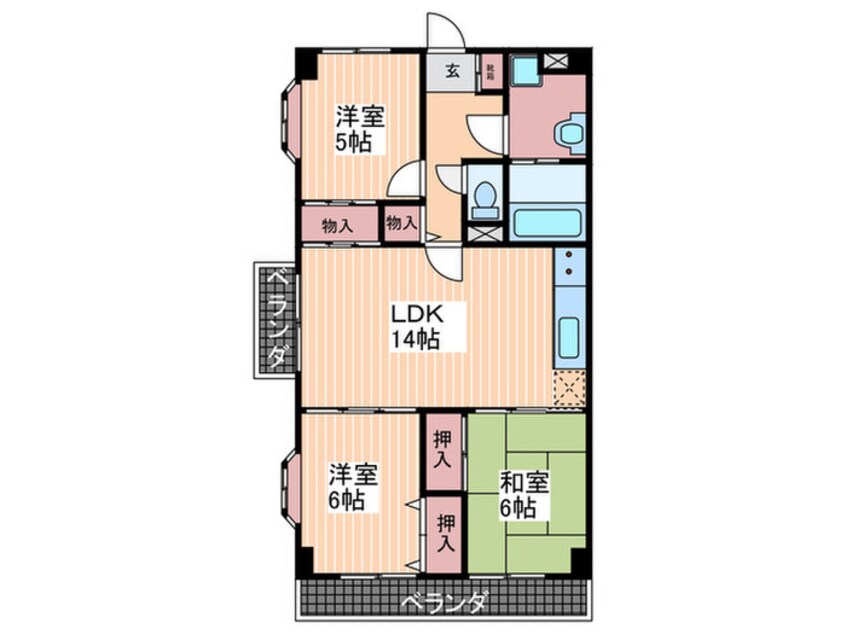間取図 パ－ルマンション東観音