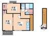 リヴィエールひのかわＡ 2DKの間取り