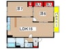 Ｔ．Ｖｉｌｌａｇｅ　Ａ棟 2LDKの間取り