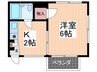 Brillo竹屋 1Kの間取り