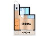 パークサイド中村 1Rの間取り
