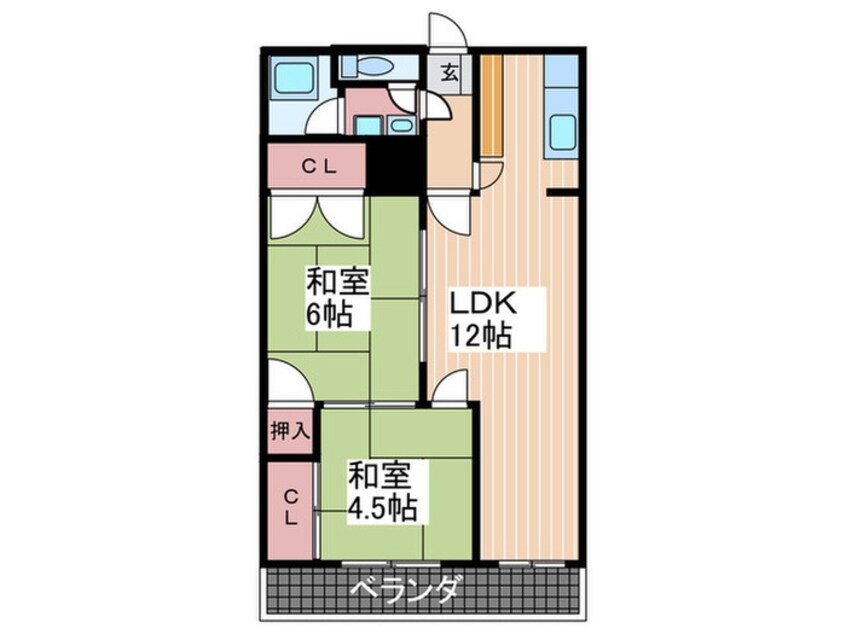 間取図 ティアンドケイ観光ビル