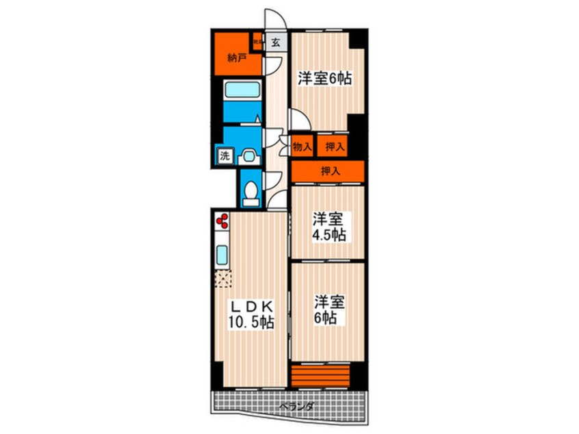 間取図 メゾン古江(706)