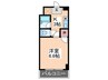 ハ－モニ－３３ 1Kの間取り