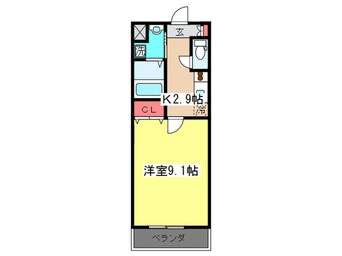 間取図 カ－サ・フィオ－レ中広通り