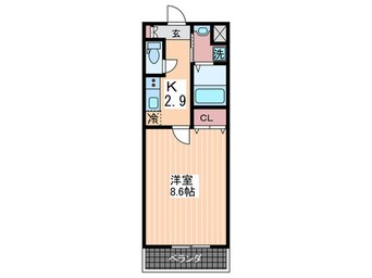 間取図 カ－サ・フィオ－レ中広通り