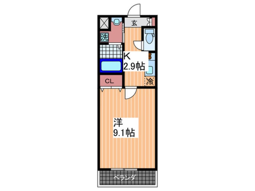 間取図 カ－サ・フィオ－レ中広通り