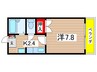 ユースパレス土井 1Kの間取り