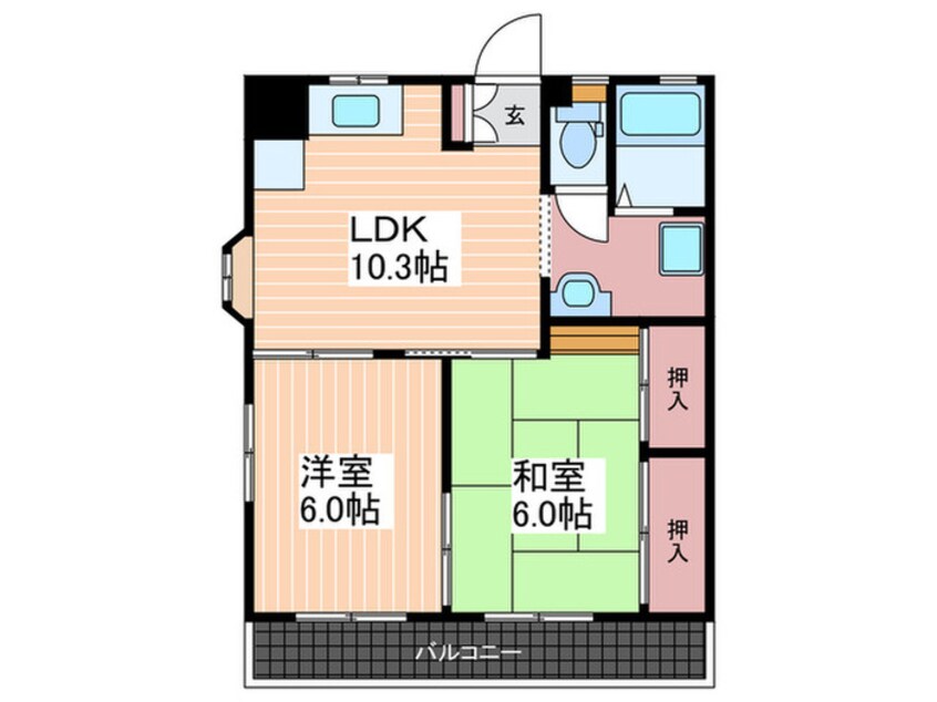 間取図 グリ－ンシティ串戸