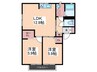 コ－ポ松久 2LDKの間取り