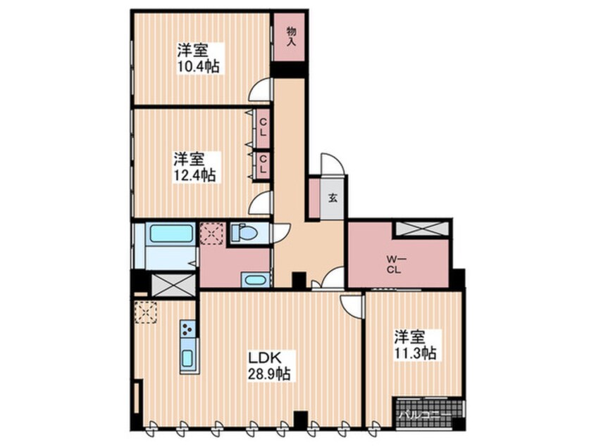 間取図 ルミナス楽々園