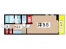 サンセ－ル東野 1Kの間取り