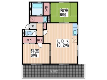 間取図 ハイライフ奥田A棟