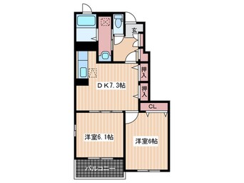 間取図 リバーサイド春木　弐番館