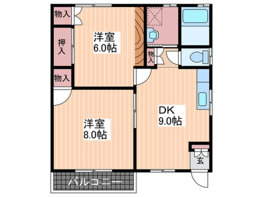 間取図 コーポ梶山