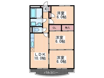 間取図 パストラル中郷原