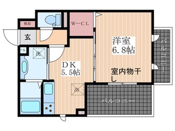 間取図 フローラ下祗園駅前