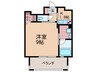 ルービンス宇品海岸 1Kの間取り