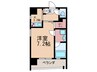 ルービンス宇品海岸Ⅱ 1Kの間取り