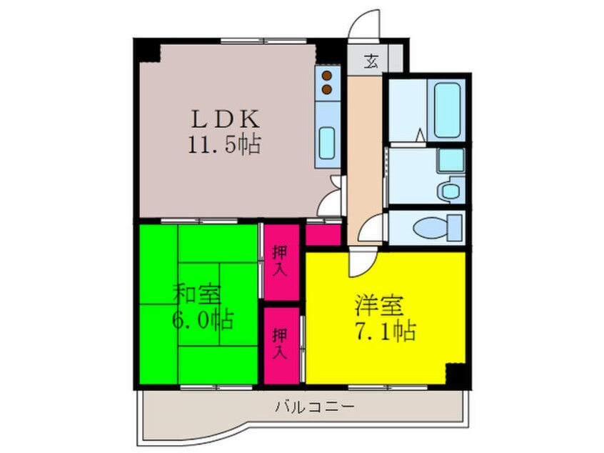 間取図 サンシャイン祇園