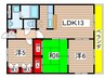 フォレストハイムＤ 3LDKの間取り
