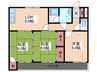 コーポいしず 3LDKの間取り