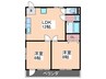 パステルクボ12 2LDKの間取り
