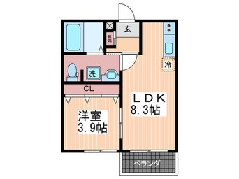 間取図 Ｎ－庚午北