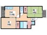 Ｆ＆Ｔ庚午北Ⅱ 2DKの間取り