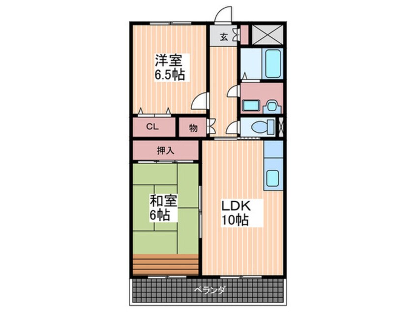 間取図 ファミリ－コ－ポ明神