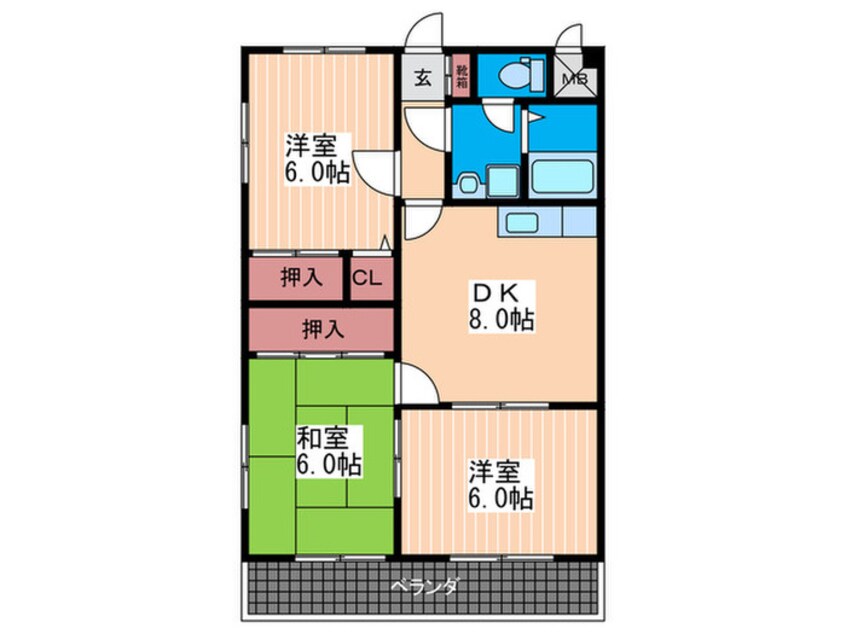 間取図 矢野第７森本ビル