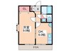 カ－サベルデ阿品 1DKの間取り