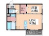 アップス大町DⅡ 1LDKの間取り