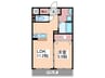 Rosso庚午 1LDKの間取り