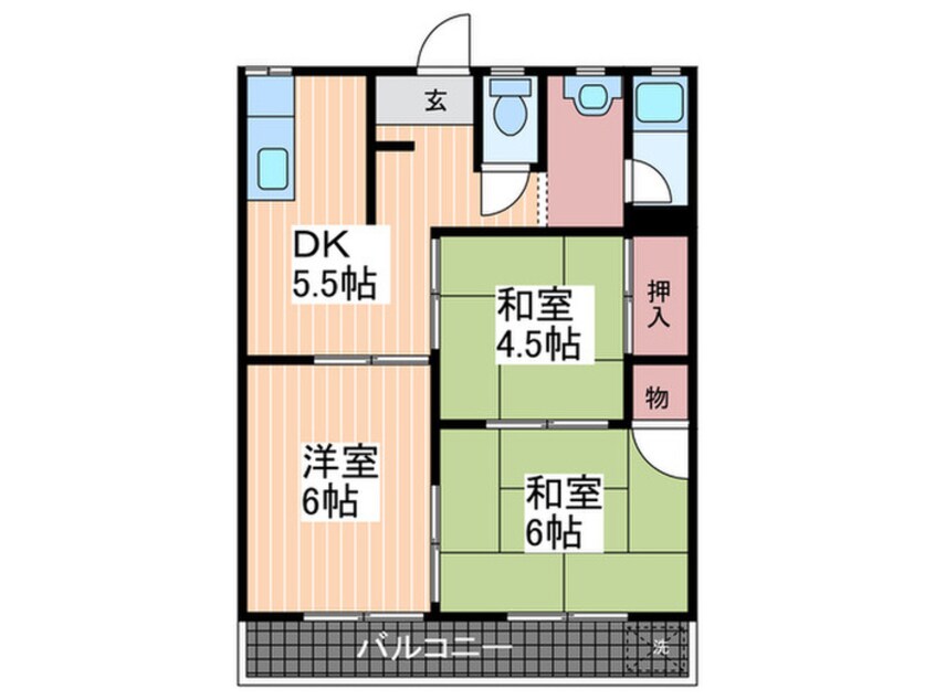 間取図 シーサイド扇苑A棟