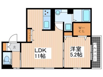 間取図 グランテリア楽々園W