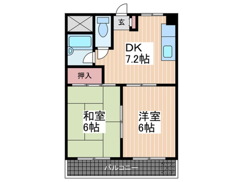 間取図 ビレッジ中央