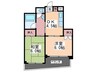 第2森川ビル 2DKの間取り