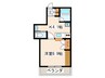緑樹園コーポ 1Kの間取り