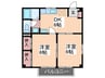 ニュ－シティ丸山 2DKの間取り