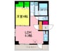 フォブール舟入 1LDKの間取り
