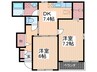 ダリエⅢ 2DKの間取り