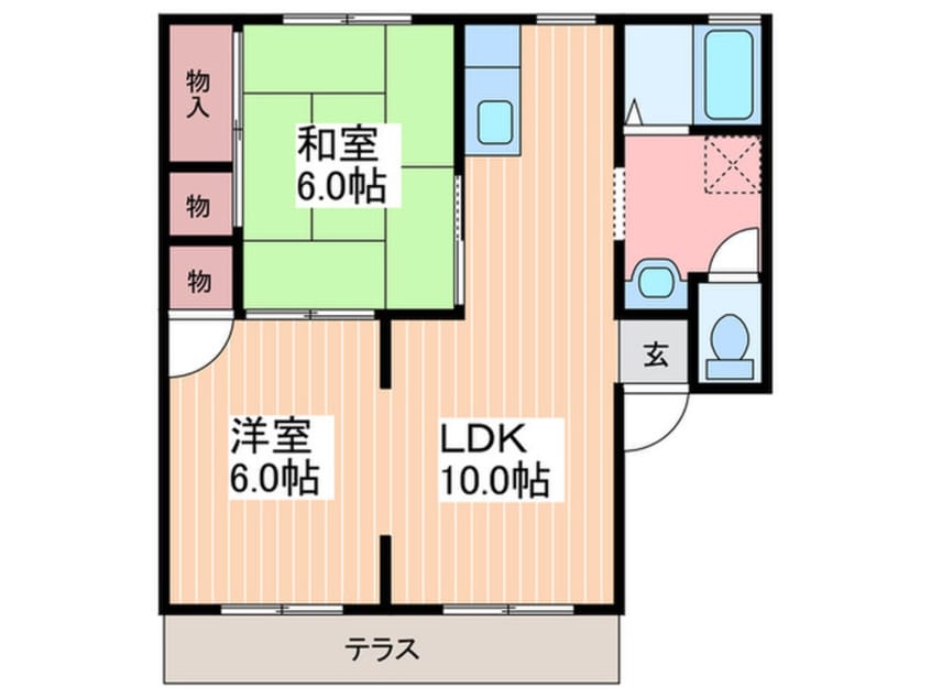 間取図 神賀グリ－ンハイツ６棟